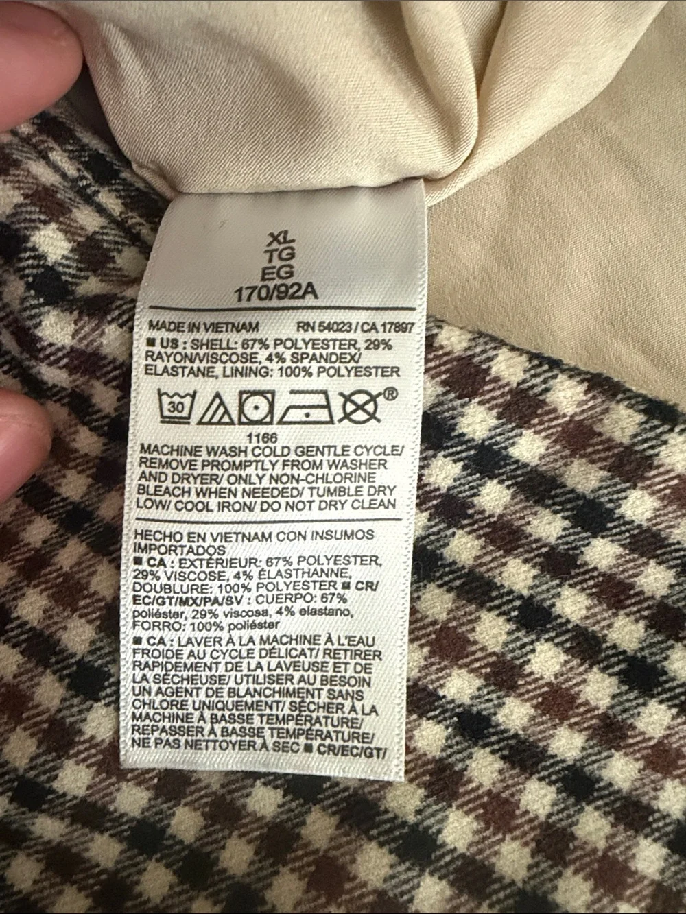Old Navy Black & White Gingham Mini Skirt